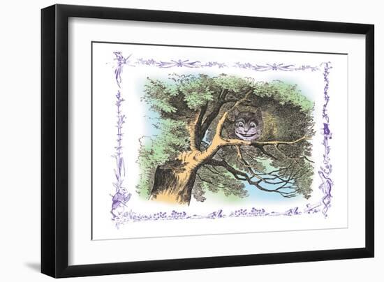 Alice in Wonderland: The Cheshire Cat-John Tenniel-Framed Art Print