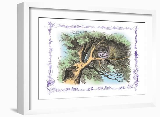 Alice in Wonderland: The Cheshire Cat-John Tenniel-Framed Art Print