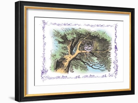 Alice in Wonderland: The Cheshire Cat-John Tenniel-Framed Art Print