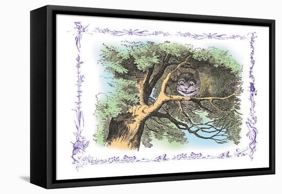 Alice in Wonderland: The Cheshire Cat-John Tenniel-Framed Stretched Canvas