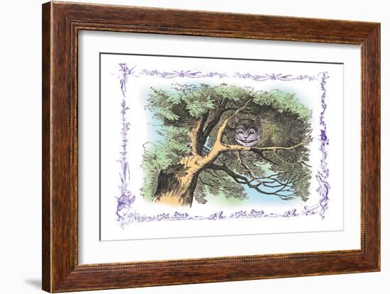 Alice in Wonderland: The Cheshire Cat-John Tenniel-Framed Art Print