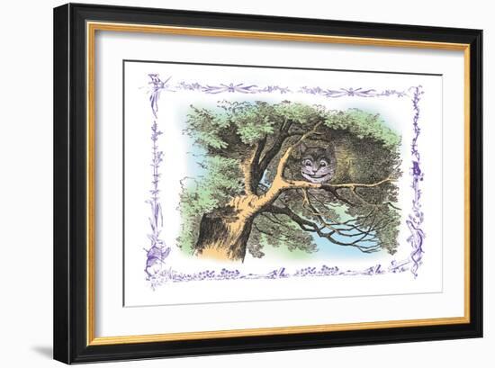 Alice in Wonderland: The Cheshire Cat-John Tenniel-Framed Art Print