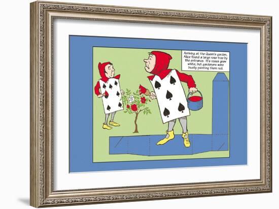 Alice in Wonderland: The Gardeners-John Tenniel-Framed Art Print