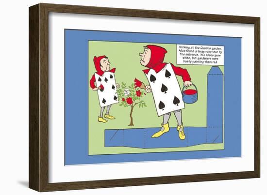 Alice in Wonderland: The Gardeners-John Tenniel-Framed Art Print