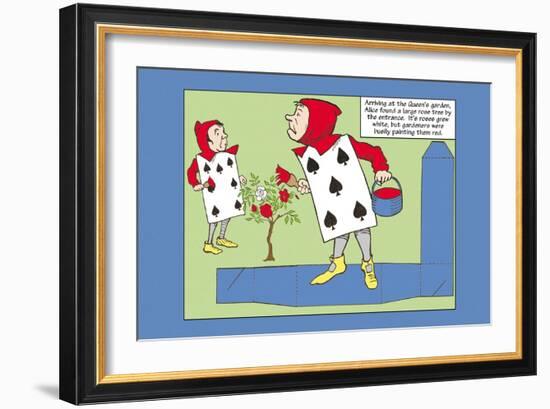 Alice in Wonderland: The Gardeners-John Tenniel-Framed Art Print