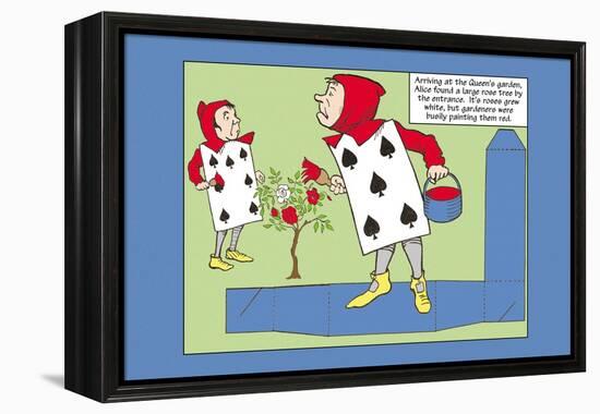 Alice in Wonderland: The Gardeners-John Tenniel-Framed Stretched Canvas