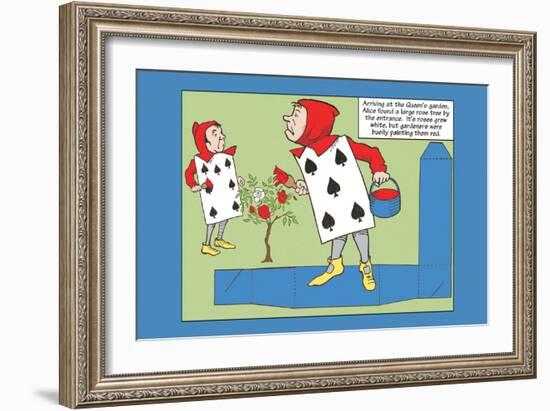 Alice in Wonderland: The Gardeners-John Tenniel-Framed Art Print