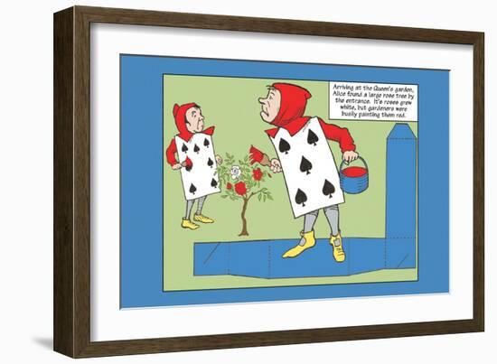 Alice in Wonderland: The Gardeners-John Tenniel-Framed Art Print