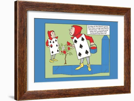 Alice in Wonderland: The Gardeners-John Tenniel-Framed Art Print