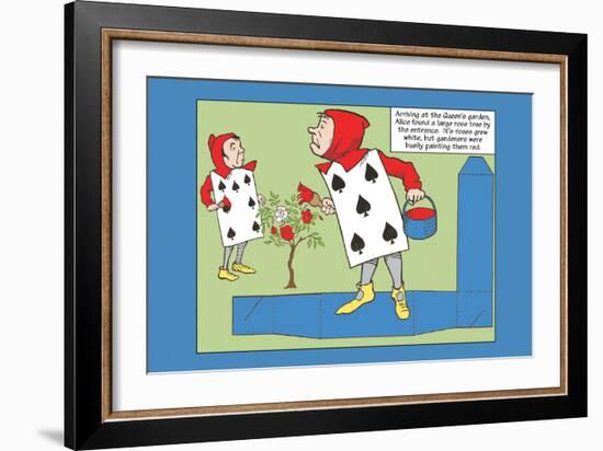 Alice in Wonderland: The Gardeners-John Tenniel-Framed Art Print