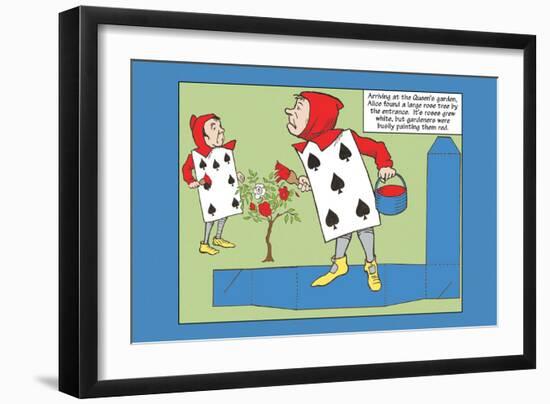 Alice in Wonderland: The Gardeners-John Tenniel-Framed Art Print