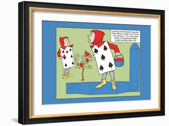 Alice in Wonderland: The Gardeners-John Tenniel-Framed Art Print