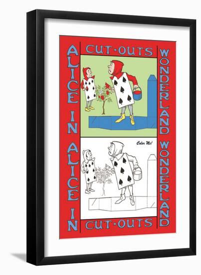 Alice in Wonderland: The Gardeners-John Tenniel-Framed Art Print