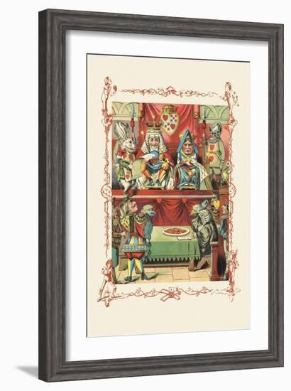 Alice in Wonderland: The King and Queen's Court-John Tenniel-Framed Art Print