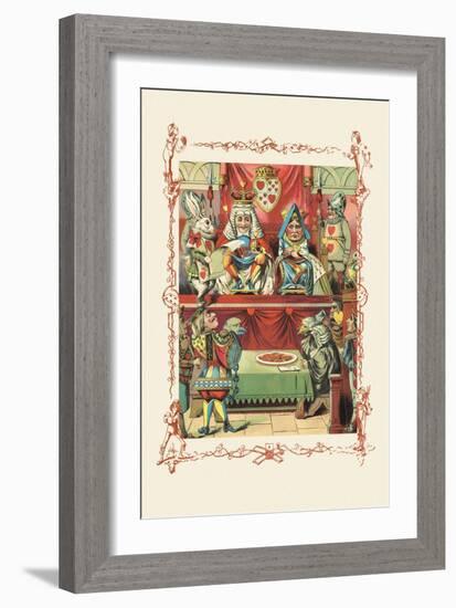 Alice in Wonderland: The King and Queen's Court-John Tenniel-Framed Art Print