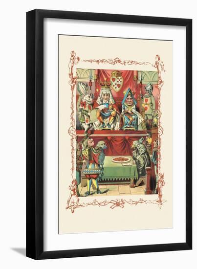 Alice in Wonderland: The King and Queen's Court-John Tenniel-Framed Art Print