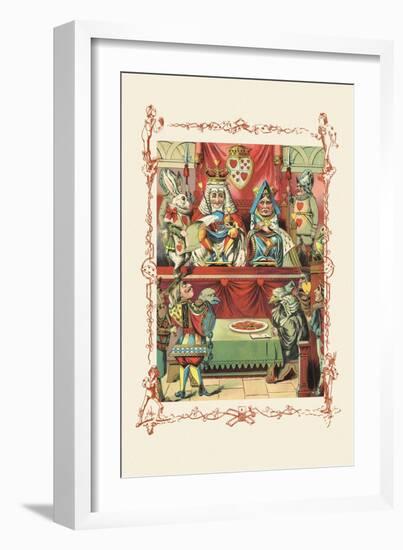 Alice in Wonderland: The King and Queen's Court-John Tenniel-Framed Art Print