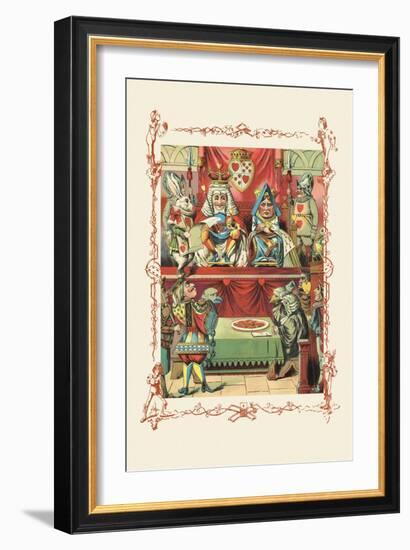 Alice in Wonderland: The King and Queen's Court-John Tenniel-Framed Art Print