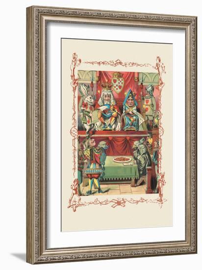 Alice in Wonderland: The King and Queen's Court-John Tenniel-Framed Art Print