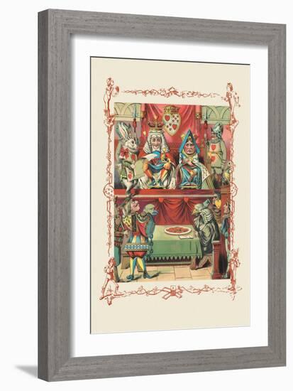 Alice in Wonderland: The King and Queen's Court-John Tenniel-Framed Art Print