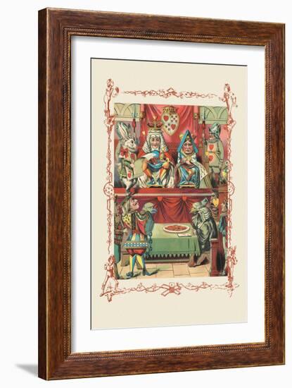 Alice in Wonderland: The King and Queen's Court-John Tenniel-Framed Art Print