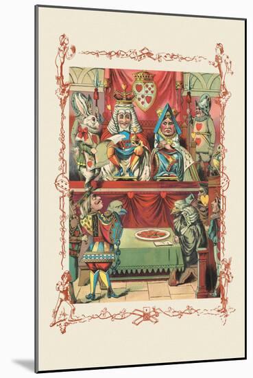 Alice in Wonderland: The King and Queen's Court-John Tenniel-Mounted Art Print