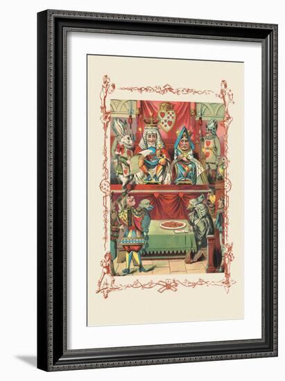 Alice in Wonderland: The King and Queen's Court-John Tenniel-Framed Art Print