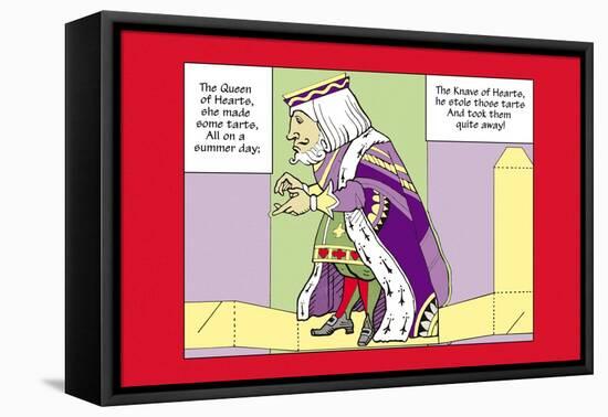 Alice in Wonderland: The King of Hearts-John Tenniel-Framed Stretched Canvas