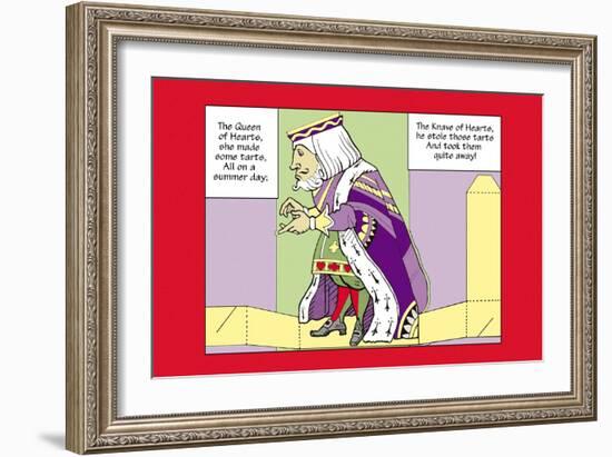 Alice in Wonderland: The King of Hearts-John Tenniel-Framed Art Print