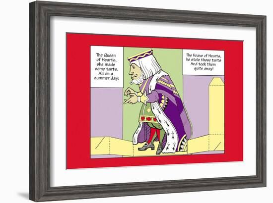 Alice in Wonderland: The King of Hearts-John Tenniel-Framed Art Print