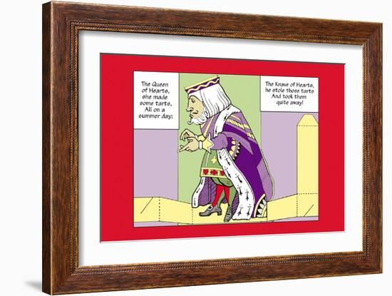 Alice in Wonderland: The King of Hearts-John Tenniel-Framed Art Print