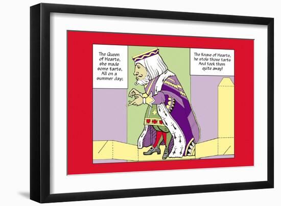 Alice in Wonderland: The King of Hearts-John Tenniel-Framed Art Print