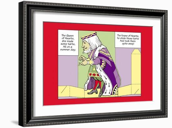 Alice in Wonderland: The King of Hearts-John Tenniel-Framed Art Print