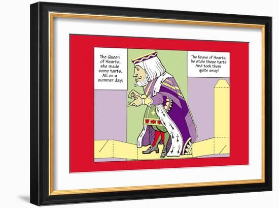 Alice in Wonderland: The King of Hearts-John Tenniel-Framed Art Print