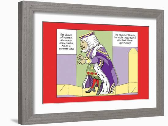 Alice in Wonderland: The King of Hearts-John Tenniel-Framed Art Print