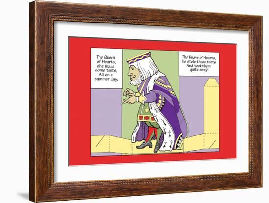 Alice in Wonderland: The King of Hearts-John Tenniel-Framed Art Print