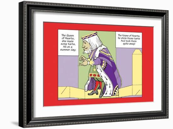 Alice in Wonderland: The King of Hearts-John Tenniel-Framed Art Print