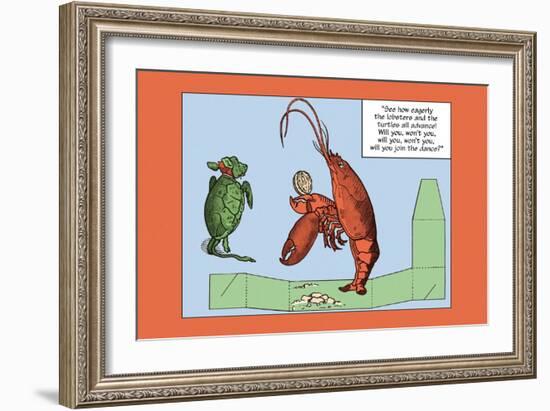 Alice in Wonderland: The Lobster-John Tenniel-Framed Art Print