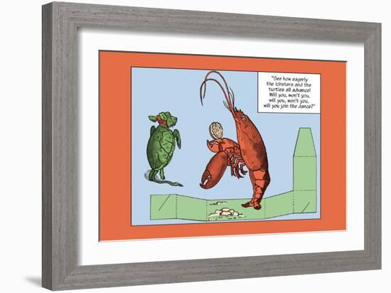 Alice in Wonderland: The Lobster-John Tenniel-Framed Art Print