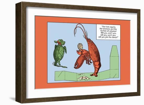 Alice in Wonderland: The Lobster-John Tenniel-Framed Art Print