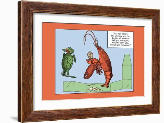 Alice in Wonderland: The Lobster-John Tenniel-Framed Art Print