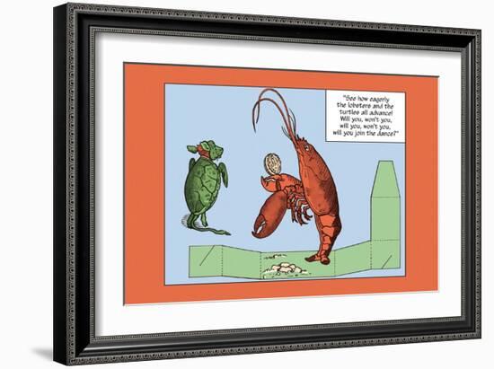 Alice in Wonderland: The Lobster-John Tenniel-Framed Art Print