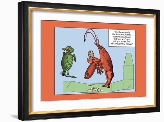 Alice in Wonderland: The Lobster-John Tenniel-Framed Art Print