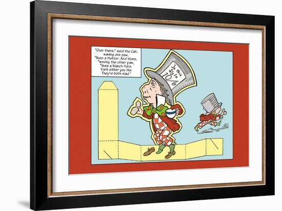 Alice in Wonderland: The Mad Hatter-John Tenniel-Framed Art Print