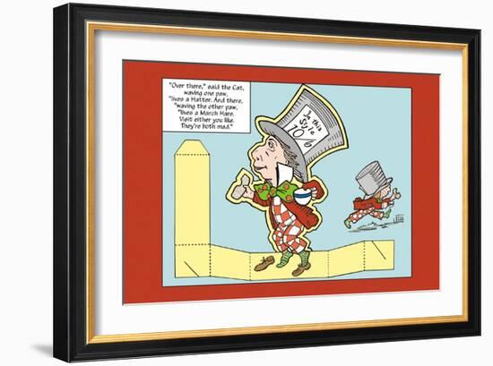 Alice in Wonderland: The Mad Hatter-John Tenniel-Framed Art Print