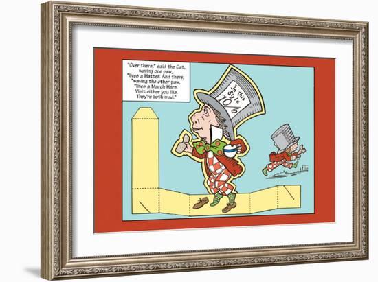 Alice in Wonderland: The Mad Hatter-John Tenniel-Framed Art Print