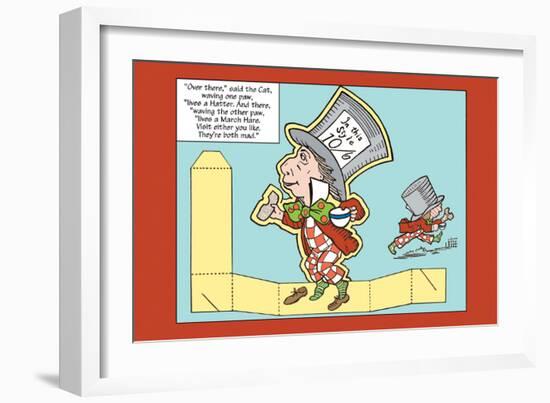 Alice in Wonderland: The Mad Hatter-John Tenniel-Framed Art Print