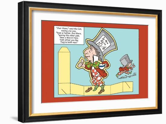 Alice in Wonderland: The Mad Hatter-John Tenniel-Framed Art Print