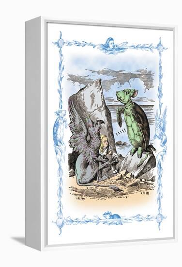 Alice in Wonderland: The Mock Turtle's Story-John Tenniel-Framed Stretched Canvas