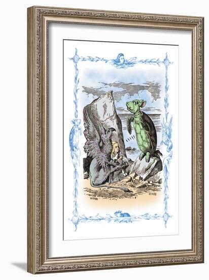 Alice in Wonderland: The Mock Turtle's Story-John Tenniel-Framed Art Print